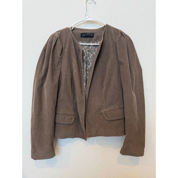 Zara Jackets & Blazers - Zara Corduroy Jacket Mocha Brown XL‎